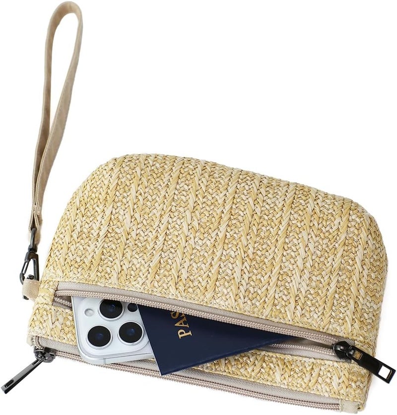 BBORGDC Small Wristlet Wallets for Women, Zip Clutch Bag with Wristlet Pouch, 3-Zipper Original Design - Image 4
